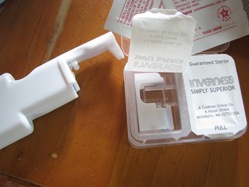  I purchased an Ear Piercing Kit. It comes with the little plastic gun, 